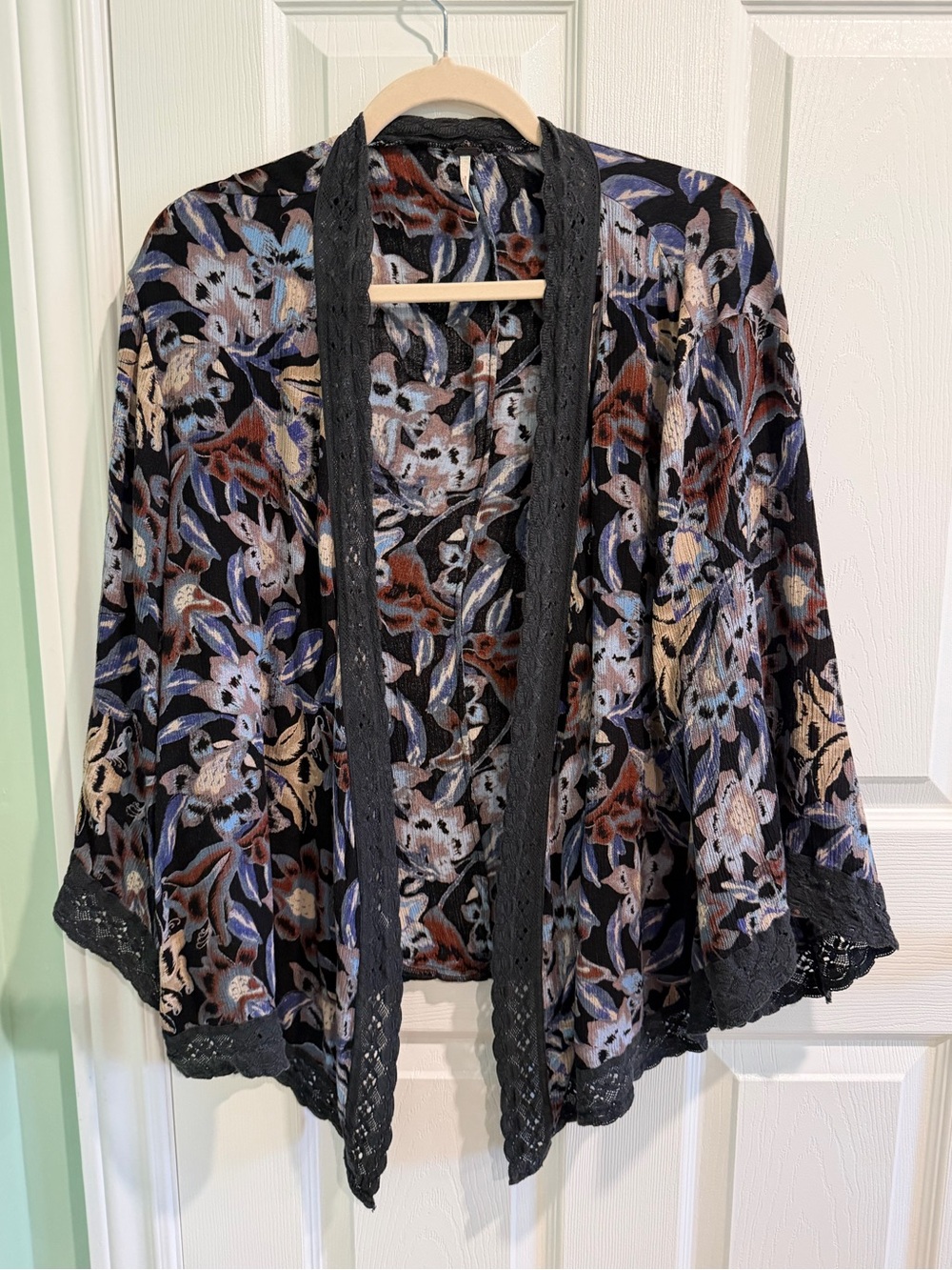 Free People Floral Kimono Cardigan